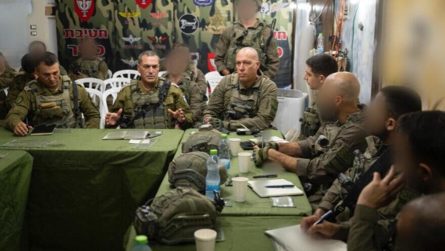 IDF Chief of Staff Eyal Zamir during a military briefing (Photo: IDF Spokesperson's Unit) הרמטכ"ל אייל זמיר בעזה