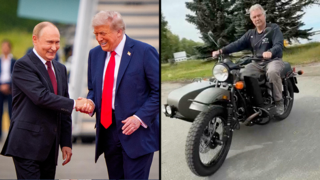 אלסקה אמריקני קיבל במתנה אופנוע מ פוטין