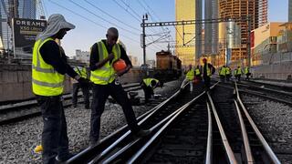 עבודות הבטיחות מהבוקר על מסילות הרכבת