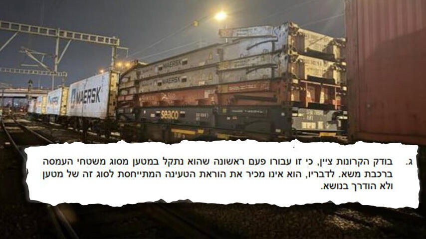 צילום: מתוך הדו״ח הפנימי של רכבת ישראל רכבת