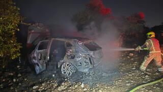 שתי גופות אותרו ברכב בוער ביער חורשים