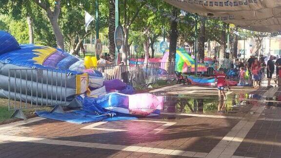 ילד בן 10 התחשמל בלונה פארק בחי פארק בקריית מוצקין