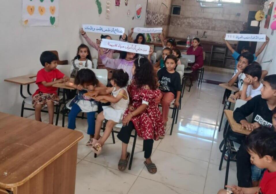 <div style="direction: ltr;"></div>"נלמד את ילדינו קוראן - בלי לשרת אג'נדות". בי"ס של אבו שבאב ברפיח מתחם אבו שבאב ברפיח