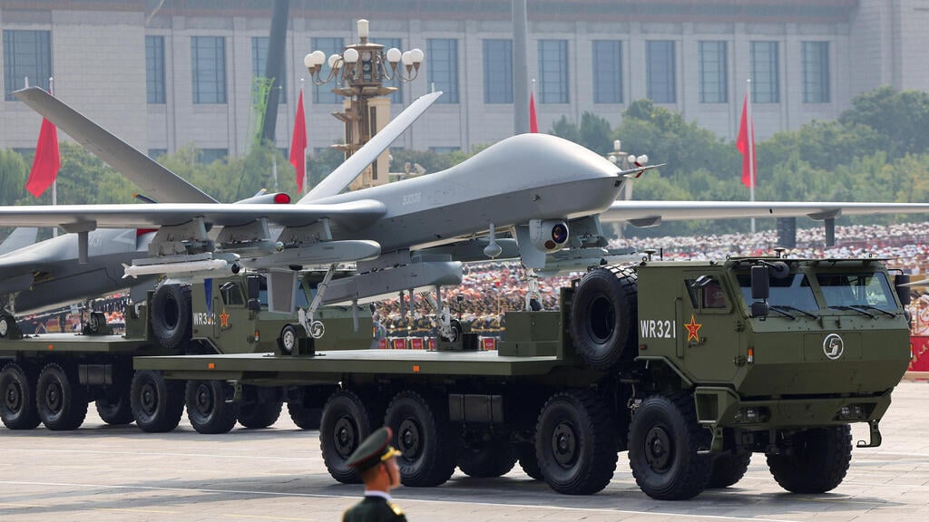 A drone displayed during a military parade in Beijing (Photo: REUTERS/Maxim Shemetov) סין בייג'ינג מצעד צבאי 80 שנה ל מלחמת העולם השנייה כטב"ם