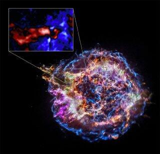 הסופרנובה (צילום: X-ray: NASA/CXC/Meiji Univ./T. Sato et al.; Image Processing: NASA/CXC/SAO/N. Wolk)) הסופרנובה