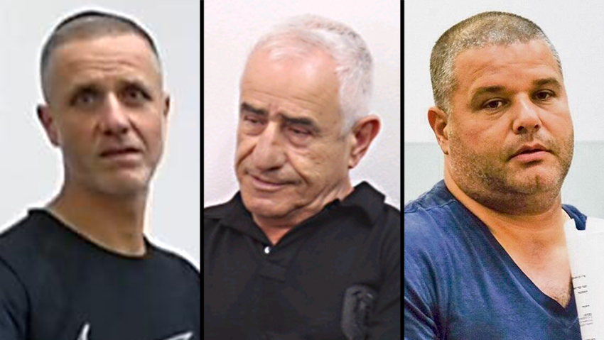 מימין לשמאל: אלי, ניסים ויוסי מוסלי