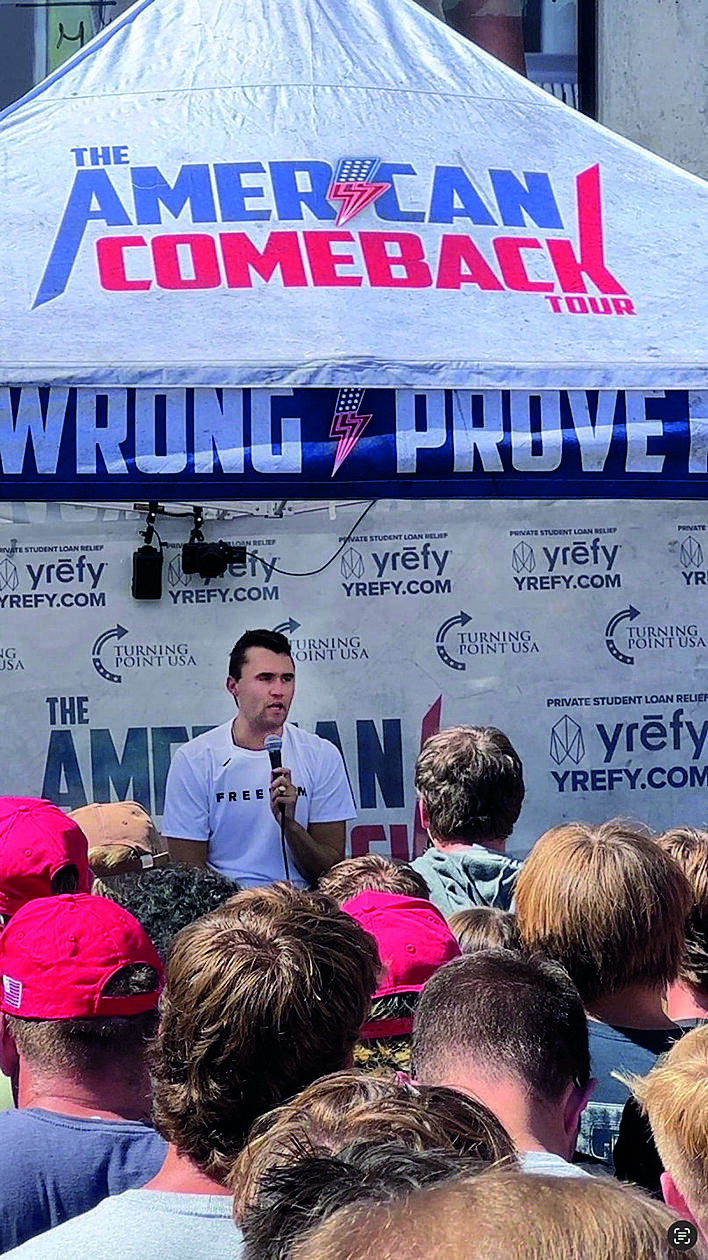 צ'רלי קירק, רגע לפני ההתנקשות