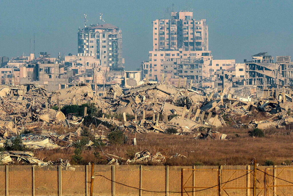 אין תוכנית ל"יום שאחרי". ההרס ברצועה (צילום: Jack GUEZ / AFP) ההרס בעזה