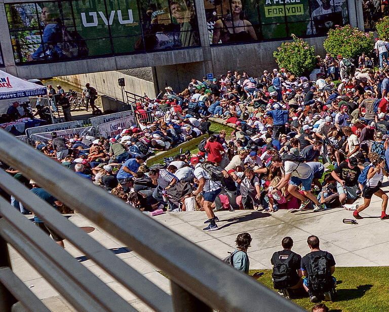 הירי בקירק | צילום: רויטרס, Trent Nelson/The Salt Lake Tribu yk14519489