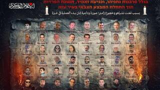 Hamas released a propaganda image of 48 hostages’ faces, all labeled “Ron Arad,” after the IAF pilot missing since 1988 