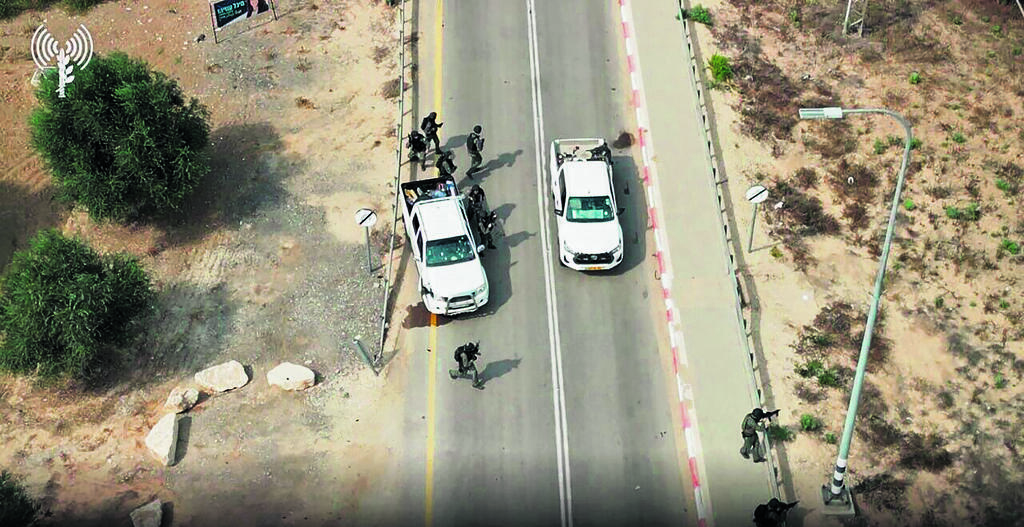 אחת מזירות הקרב ב־7 באוקטובר (צילום: דובר צה"ל) אחת מזירות הקרב ב־7 באוקטובר