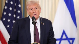  טראמפ ונתניהו במסיבת עיתונאים בבית הלבן