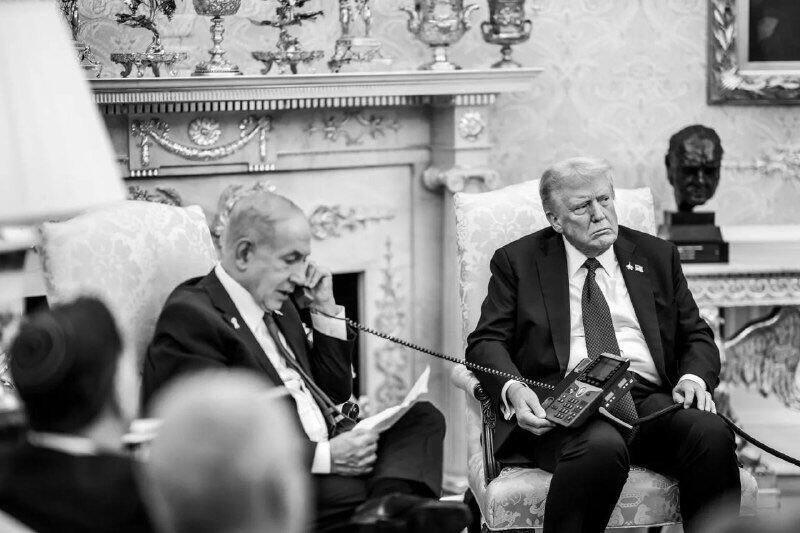 The recording of Netanyahu's call with the Prime Minister of Qatar (Photo: The White House) נתניהו בבית הלבן, מתנצל בפני קטאר על התקיפה בדוחא