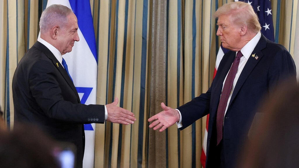 Netanyahu and Trump at a press conference at the White House in September (Photo: Jonathan Ernst/Reuters) נתניהו וטראמפ במסיבת עיתונאים בבית הלבן