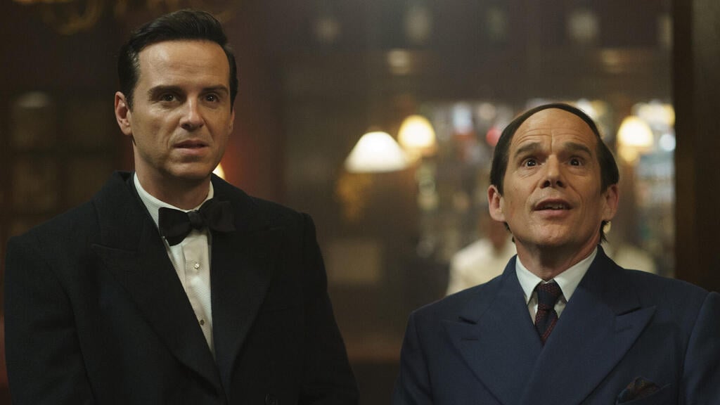 A bitter farewell. Andrew Scott as Rodgers, with Hawke's Hart in Blu Moon (Photo: Courtesy of Forum film) מתוך הסרט "בלו מון"