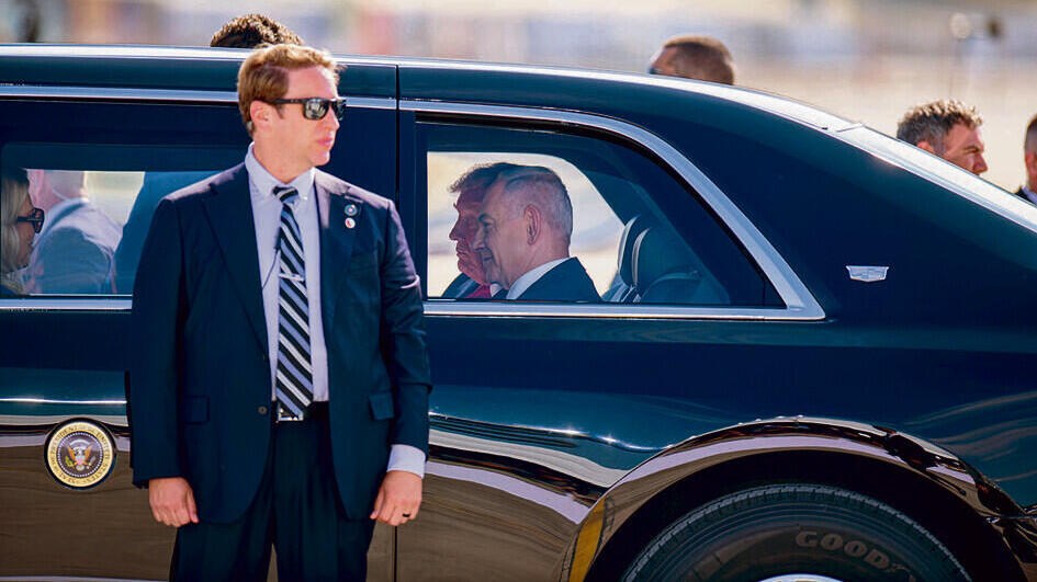 טראמפ לצד נתניהו, בנתב"ג | צילום: יובל חן yk14546611