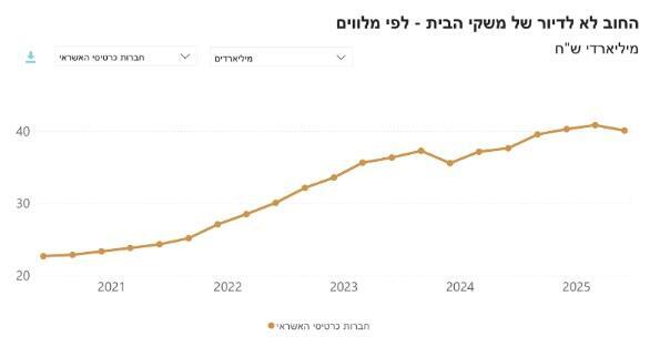 היקפי החוב של משקי בית לא לדיור (בנק ישראל) היקפי החוב של משקי בית לא לדיור