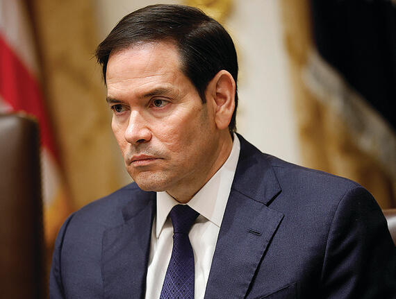 צפוי לבקר היום בישראל. רוביו | צילום: Kevin Dietsch/Getty Images yk14555699