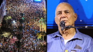 גדי מוזס בעצרת ה-30 לרצח יצחק רבין בתל אביב