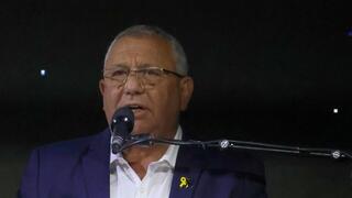 גדי איזנקוט בעצרת ה-30 לרצח יצחק רבין בתל אביב