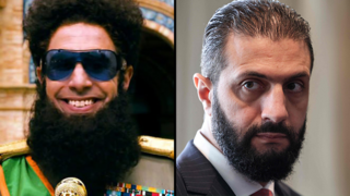 Sacha Baron Cohen in The Dictator, Syrian President Ahmad al-Sharaa 