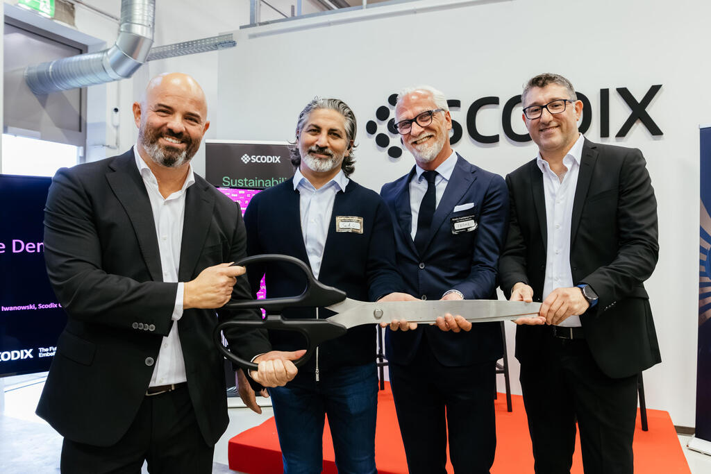 סקודיקס השיקה מרכז דמו (מאור אבנר, סמנכ"ל Customer success פרנץ רפ, נשיא סקודיקס אירופה, סעיד פטשה, מומחה אפליקציה בסקודיקס ואלי גרינברג, מנכ"ל סקודיקס) סקודיקס השיקה מרכז דמו