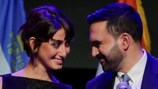 זוהראן ממדאני עם רעייתו ראמה דוואג