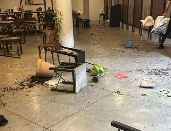 נזק לעסקים בסביבת דוחא (צילום באדיבות בני סכנין) נזק לעסקים בסביבת דוחה