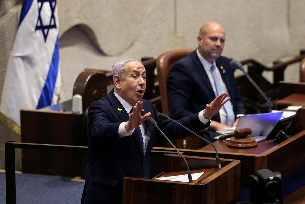 אוחנה ונתניהו. "ועדה של העם" (צילום: REUTERS/Ronen Zvulun) דיון 40 חתימות במליאת הכנסת