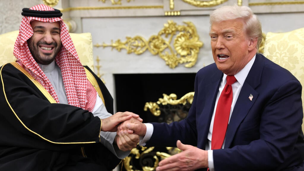 They spoke but stopped short of action; Trump and Mohammed bin Salman (Photo: Win McNamee/Getty Images) טראמפ ובן סלמאן