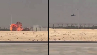 התרסקות מטוס הקרב ההודי בתערוכה אווירית בדובאי