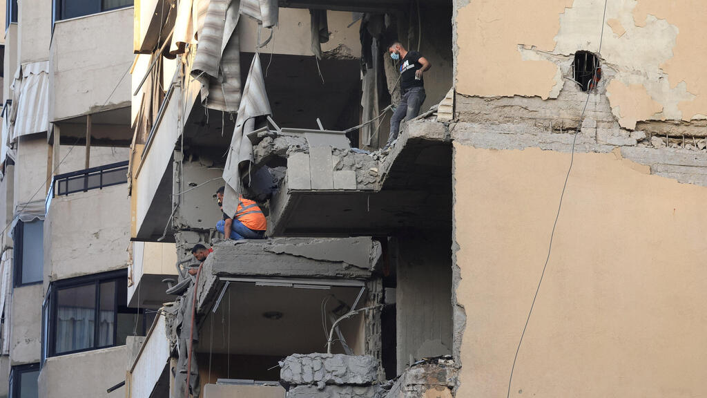 צילום: REUTERS/Mohamed Azakir תקיפה בדאחייה