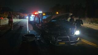 רוכב אופנוע החליק בכביש 232