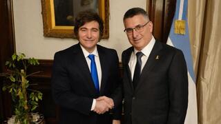 שר החוץ גדעון סער נפגש עם נשיא ארגנטינה חאבייר מיליי בבואנוס איירס