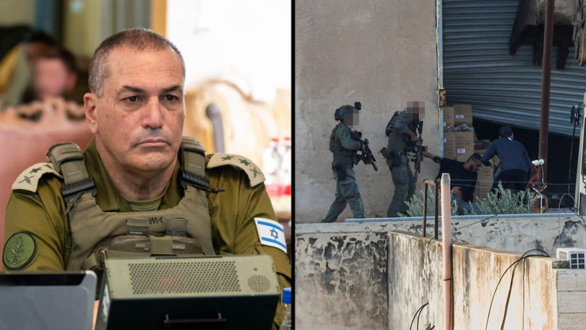 ג'נין פשיטה חיילים צה"ל מעצר מבוקשים, הרמטכ״ל בסיור במבצע בצפון השומרון