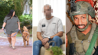 מימין: איינאו ממו, קופטאן ביסאן ועדן צפר עם הכלב באדי מימין: איינאו ממו, קופטאן ביסאן ועדן צפר עם הכלב באדי