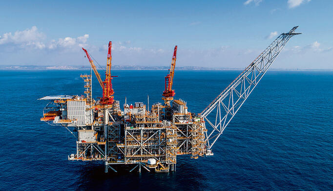 עסקת יצוא עד ל־ 2040 . אסדת הגז לוויתן | צילום: אלבטרוס