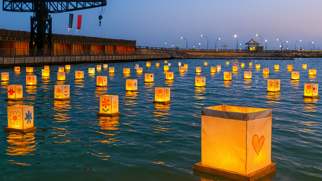 נר המשאלות נמל תל אביב (צילום: שי גרינברג) נר המשאלות נמל תל אביב