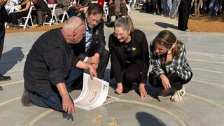 Bibas footprints memorial