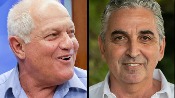 ראש עיריית רעננה חיים ברוידא ושר השיכון חיים כץ (צילום: יואב דודקביץ, מארק ישראל סלם, אלי דסה) חיים ברוידא, חיים כץ, ינקי קוינט