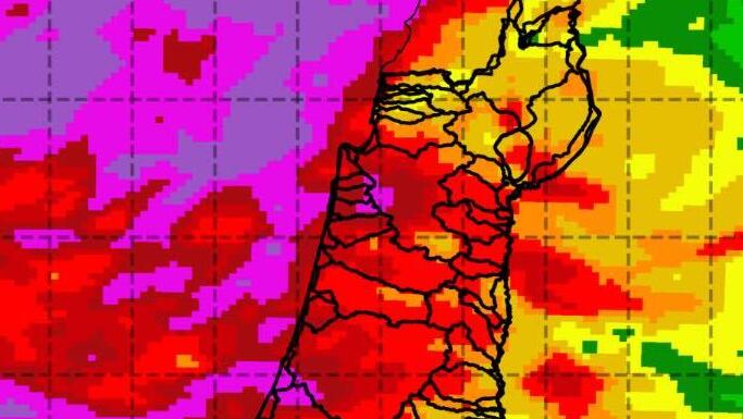 מפות המשקעים להמשך השבוע