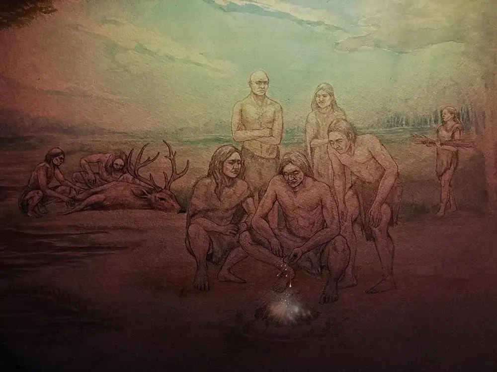 ניאנדרטלים מדליקים אש