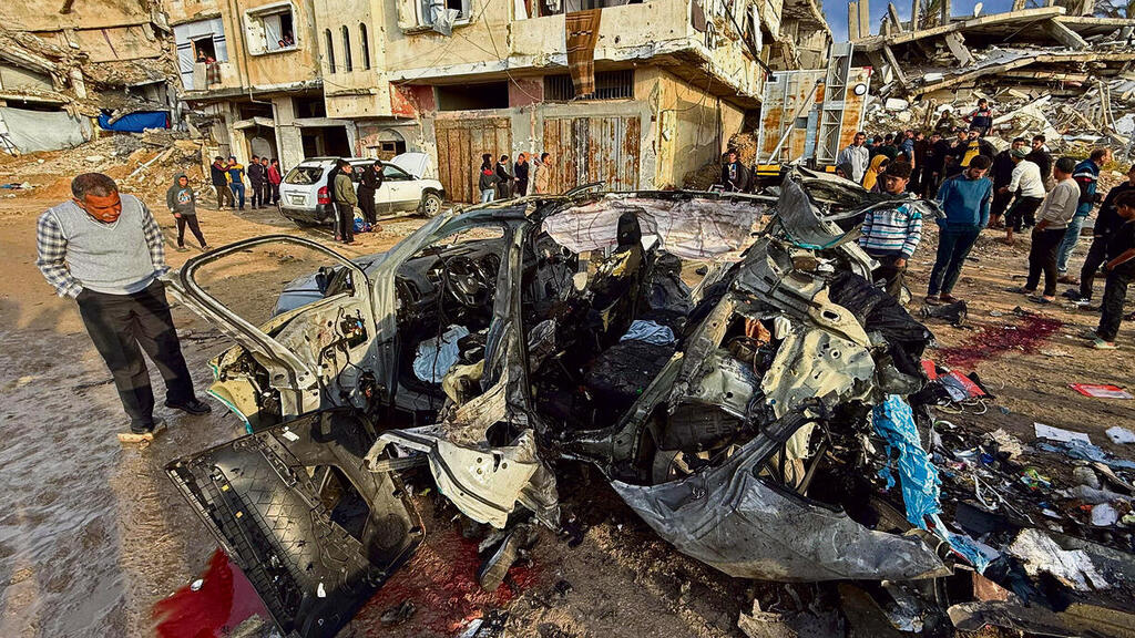 שרידי המכונית שבה נסע סעד, אתמול