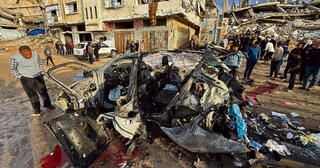 שרידי המכונית שבה נסע סעד, אתמול