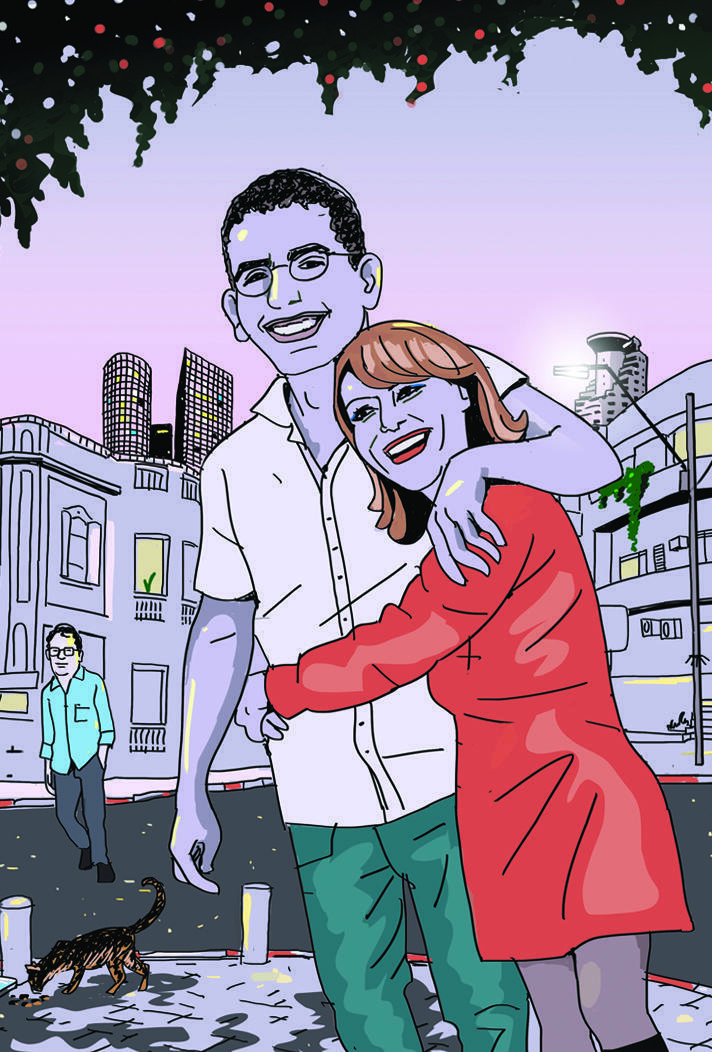 מנואלה, יוני ז"ל, ומאחוריהם אברם