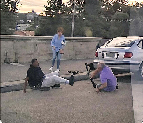 רגע המאבק של בוריס במחבל