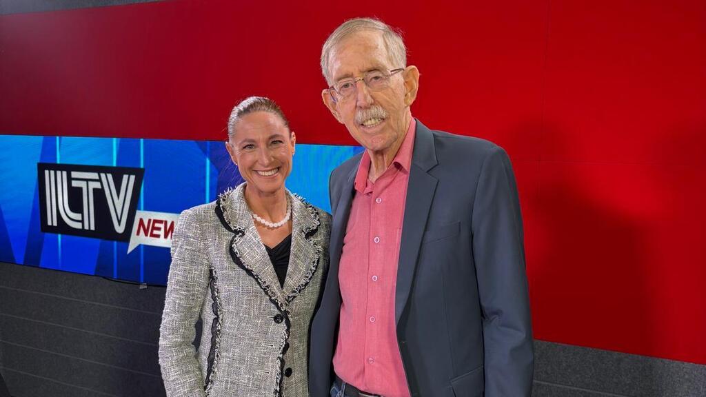 Dr. Dan Schueftan (right) with the author. (Courtesy of Maayan Hoffman) Dr. Dan Schueftan (right) with the author.