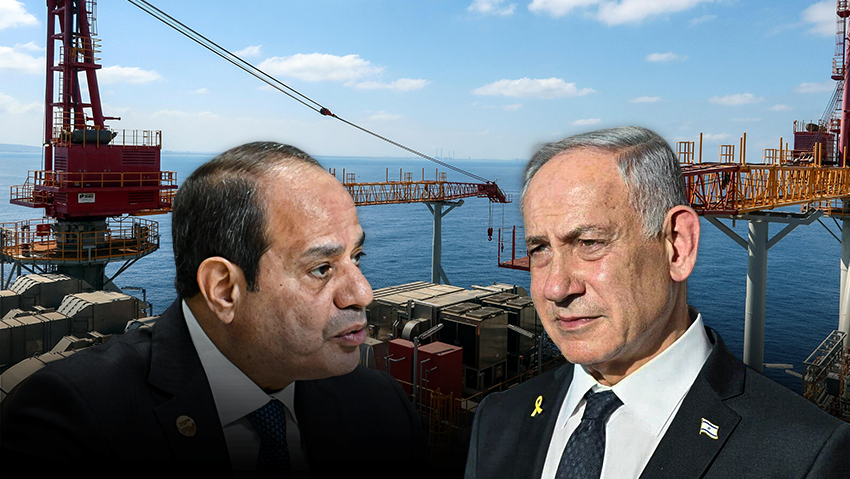Egyptian President Abdel Fattah el-Sissi, Prime Minister Benjamin Netanyahu (Photo: Reuters/Ari Rabinovitch, Alexander Nemenov AP, GPO) נתניהו, א-סיסי, אסדת גז לווייתן
