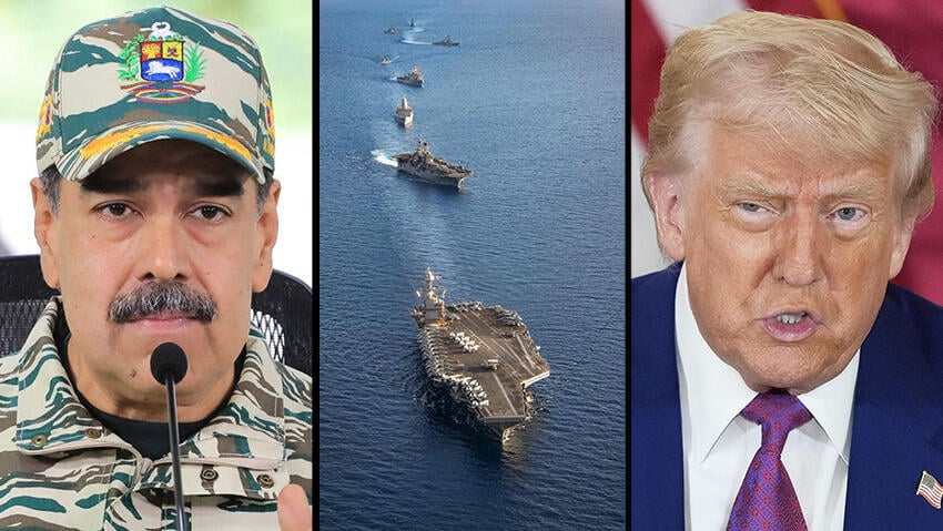 Trump, Maduro and the aircraft carrier sent to the Caribbean Sea (Photo: JHONN ZERPA / VENEZUELAN PRESIDENCY / AFP, shutterstock, AP / Alex Brandon, BJjoHxq5gg) Trump, Maduro and the aircraft carrier sent to the Caribbean Sea