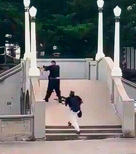 המפגעים. המזל היה לצידם | צילום: מהרשתות החברתיות